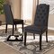 Baxton Studio Dylin Charcoal Upholstered Button Tufted Wood Dining Chair, PK2 155-9113 - alternate 7